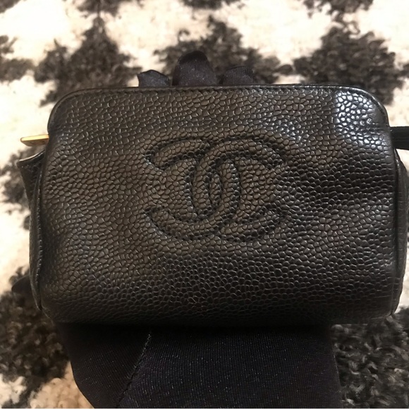 Super Rare Chanel Caviar VTG Pouch Bag 05 - Picture 5 of 10
